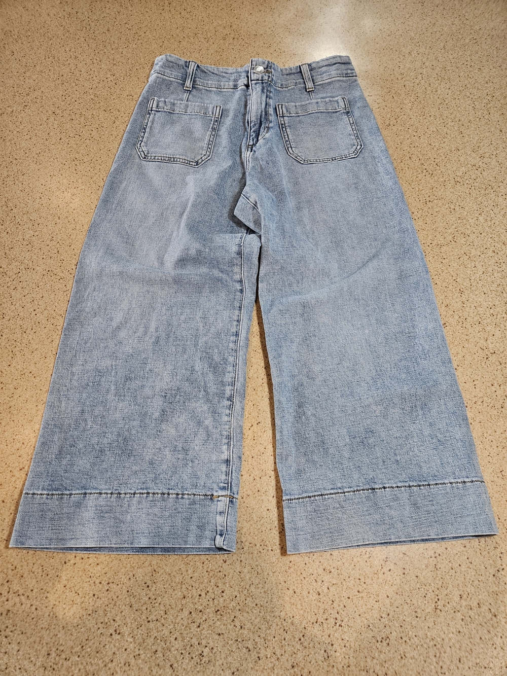 LC Lauren Conrad Light Blue Cropped Wide-Leg Jeans